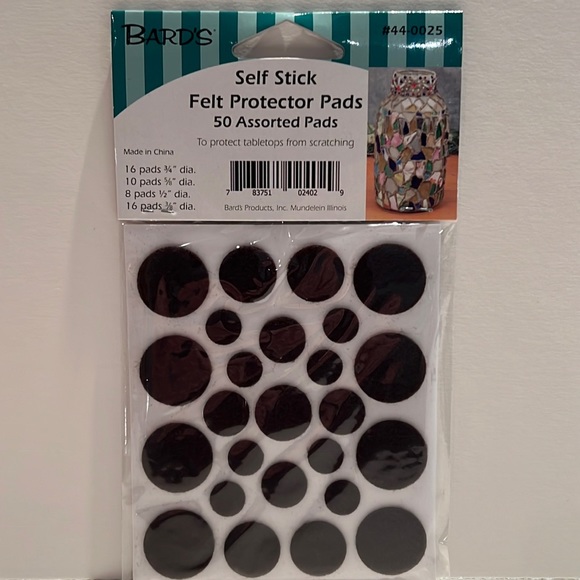 3/$30 12 Pack of Self Stick Felt Protector Pads (600 assorted) - Picture 1 of 1